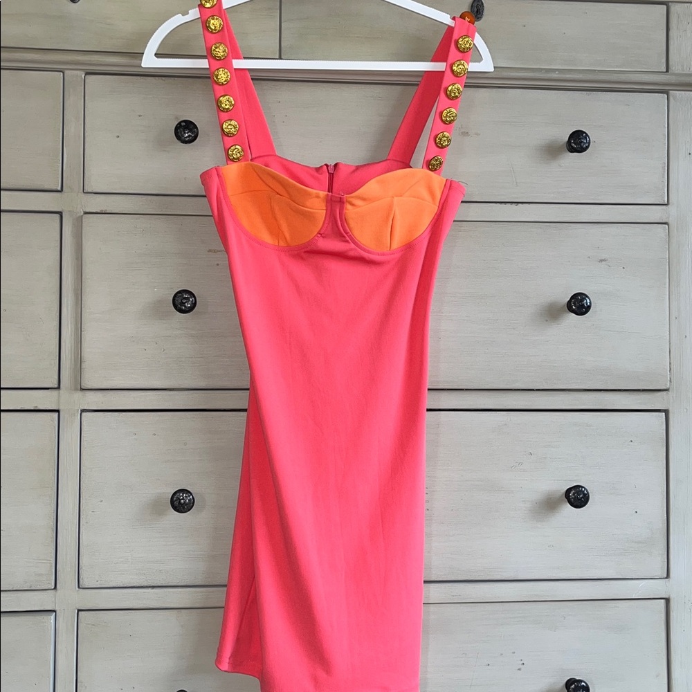 Pretty little thing Red and Orange mini Dress